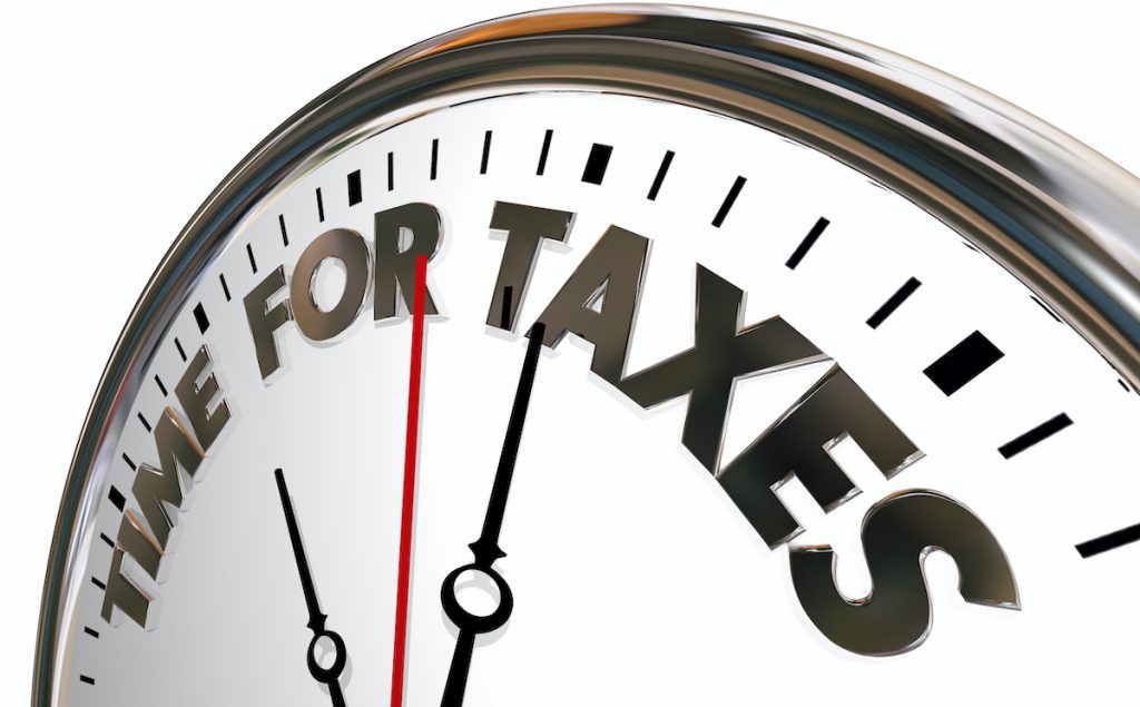 Time for Taxes Clock File Tax Returns Payment Due 3d Illustration Time for Taxes Clock File Tax Returns Payment Due 3d Illustration